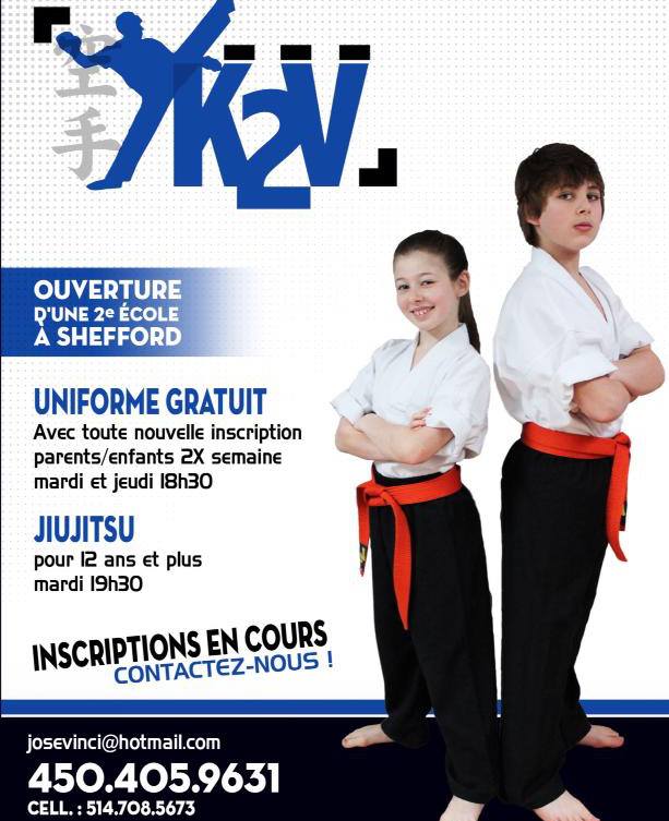 K2v School Karate Bromont | 104 Rue Clermont, Shefford, QC J2M 1X3, Canada | Phone: (514) 708-5673