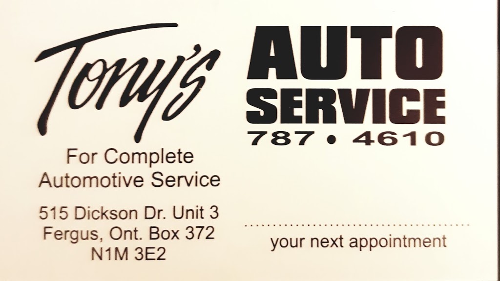 Tonys Auto Service | Fergus, ON N0B, Canada | Phone: (519) 787-4610
