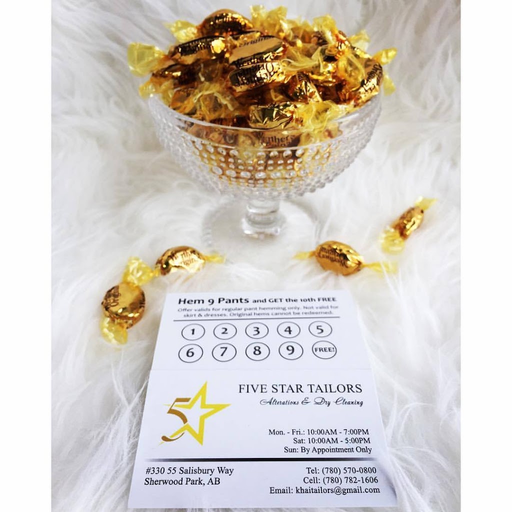 Five Star Tailors & Dry Cleaning Sherwood Park | 55 Salisbury Way #330, Sherwood Park, AB T8B 0A9, Canada | Phone: (780) 570-0800