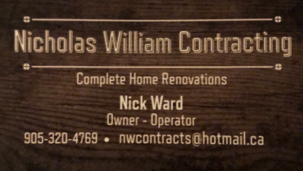 Nicholas William Contracting | Humphrey St, Hamilton, ON L0R 2H1, Canada | Phone: (905) 320-4769