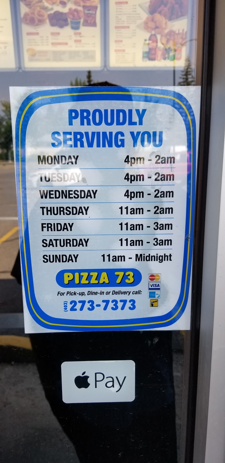 Pizza 73 | 9620 Elbow Dr SW, Calgary, AB T2V 1M2, Canada | Phone: (403) 273-7373
