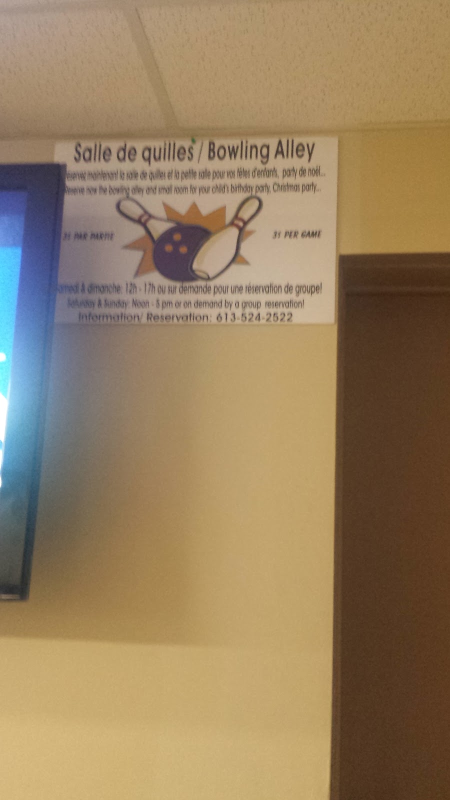 Bowling | The Nation Municipality, ON K0C 2B0, Canada | Phone: (613) 524-2522