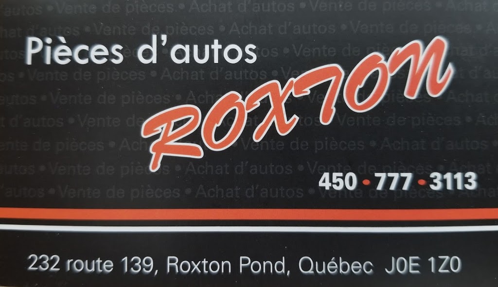 Pieces DAuto Roxton Enr | 232 QC-139, Roxton Pond, QC J0E 1Z0, Canada | Phone: (450) 777-3113