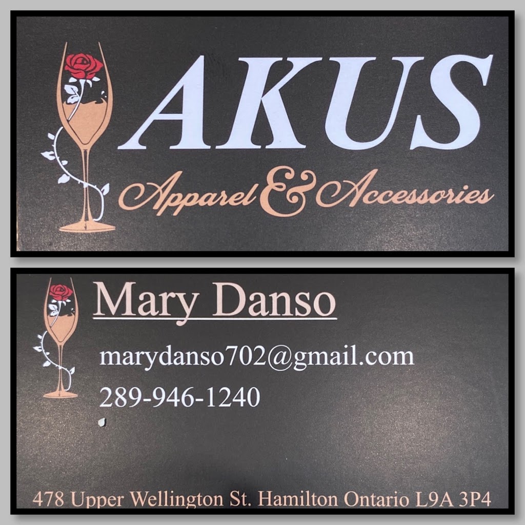 Akus Apparel & Accessories | 478 Upper Wellington St, Hamilton, ON L9A 3P3, Canada | Phone: (289) 946-1240