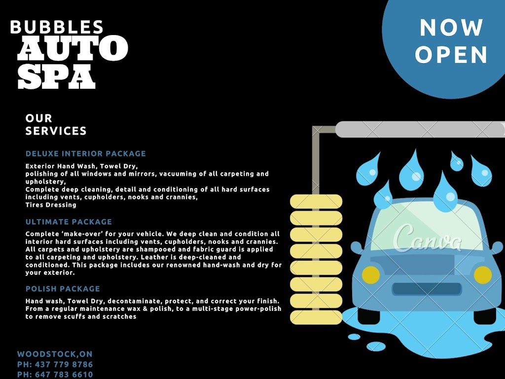 bubbles auto spa | 145 Silverwood Cres, Woodstock, ON N4T 0M6, Canada | Phone: (437) 779-8786