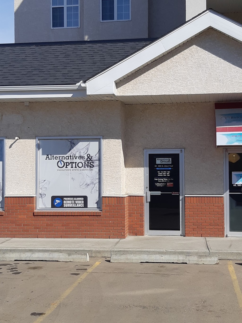 Alternatives & Options Vapourizers and E-Liquids Ltd. | 585 St Albert Trail #65, St. Albert, AB T8N 6G5, Canada | Phone: (587) 290-1304