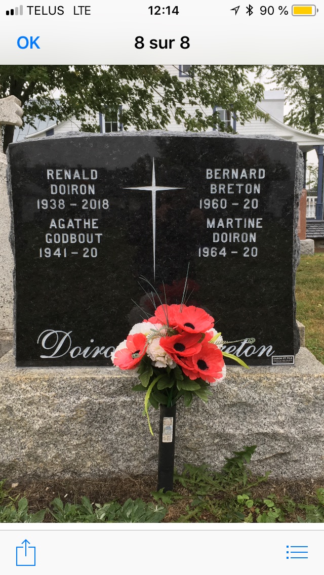 Monuments Léandre Cloutier Enr.Represantan | 129 7e Rue, Montmagny, QC G5V 3H4, Canada | Phone: (418) 248-9135