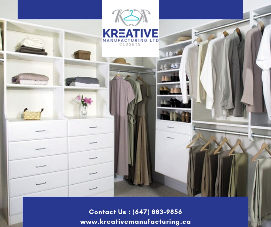 Custom Closets and Cabinet Maker in Brampton - Kreative Manufact | 13 Edvac Dr Unit #10-13, Brampton, ON L6S 5W6, Canada | Phone: (647) 883-9856