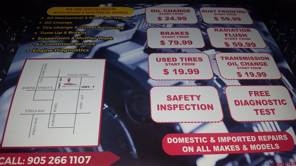 AA+ Auto care inc | 6720 York Regional Rd 7 Unit:3, Woodbridge, ON L4L 1A5, Canada | Phone: (647) 702-4542