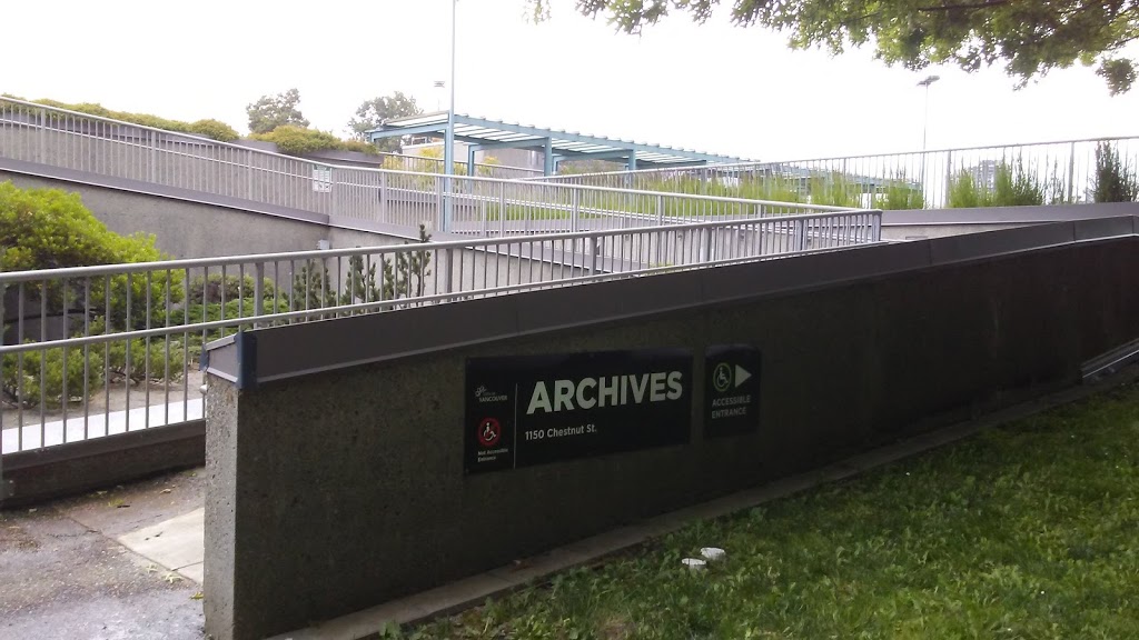 City of Vancouver Archives | 1150 Chestnut St, Vancouver, BC V6J 3J9, Canada | Phone: (604) 736-8561
