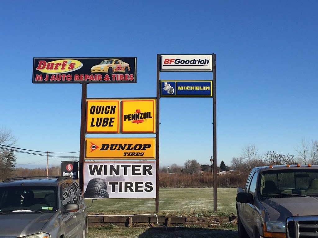 Durfs Tire/ M.J. Autocare | 7642 Rochester Rd, Gasport, NY 14067, USA | Phone: (716) 772-7591