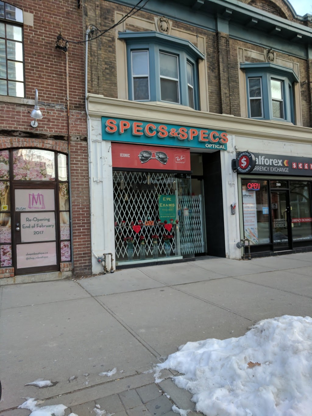 Specs & Specs Optical | 292 Queen St W, Toronto, ON M5V 2A1, Canada | Phone: (416) 979-3937