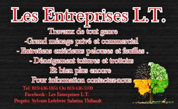 Les Entreprises Lt | 459 Rue Désormeaux, Mont-Laurier, QC J9L 1E2, Canada | Phone: (819) 623-1717