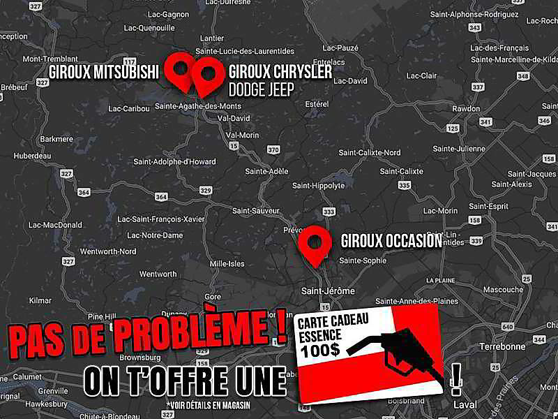 Giroux Mitsubishi | 76 Rue Préfontaine E, Sainte-Agathe-des-Monts, QC J8C 2K8, Canada | Phone: (819) 326-1615