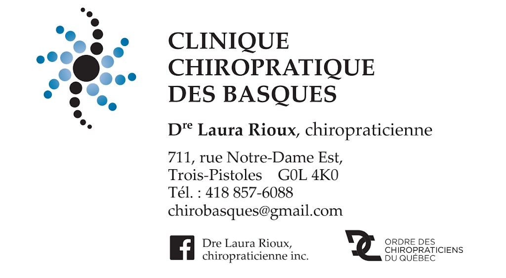 Clinique Chiropratique des Basques | 625 Rue Richard, Trois-Pistoles, QC G0L 4K0, Canada | Phone: (418) 857-6088