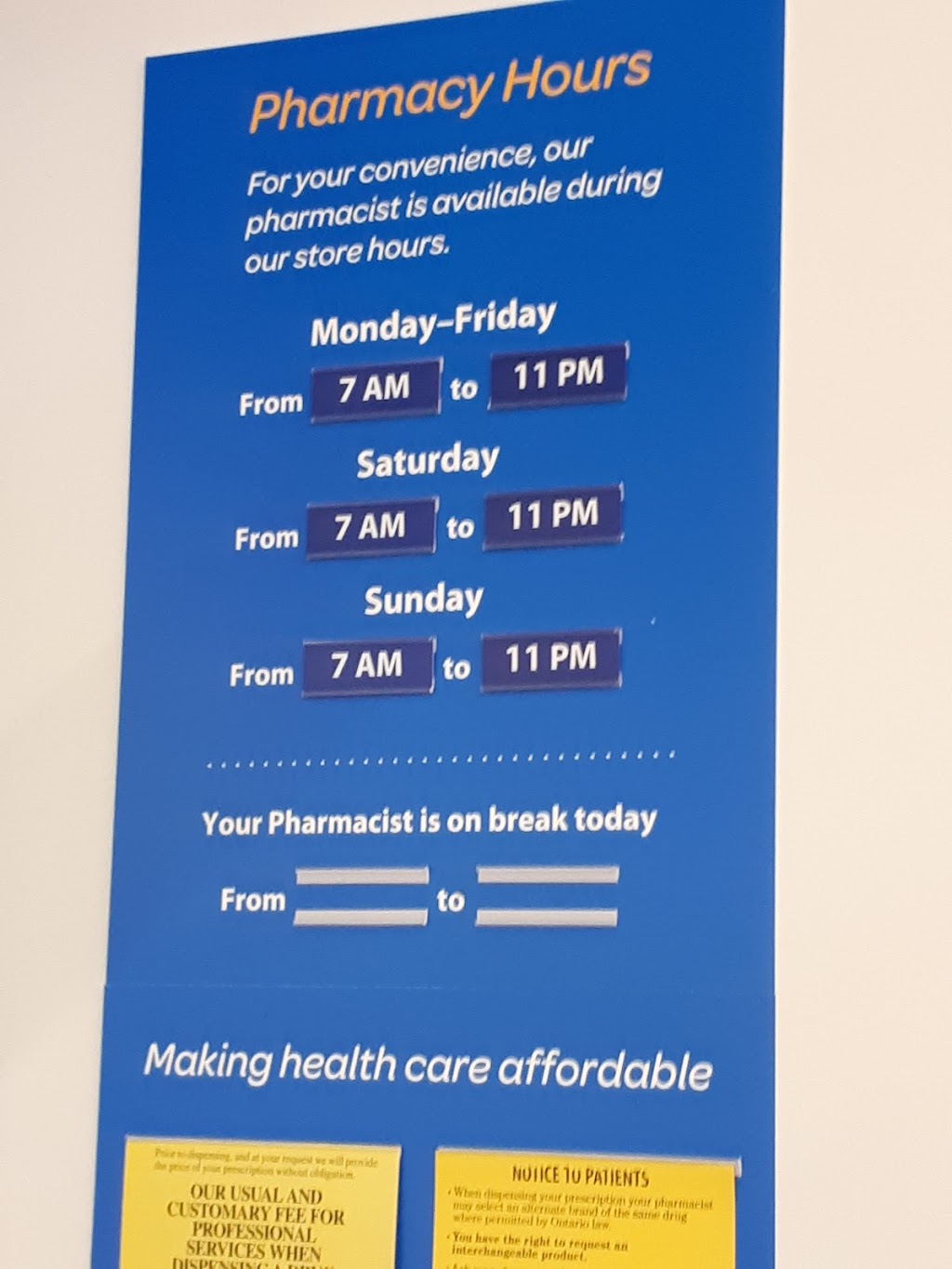 Walmart Pharmacy 450 Bayfield St Barrie ON L4M 5A2 Canada   1e488d7855d53ae997ae7595f9fb6d77  Ontario Simcoe County Barrie Walmart Pharmacyhtml 