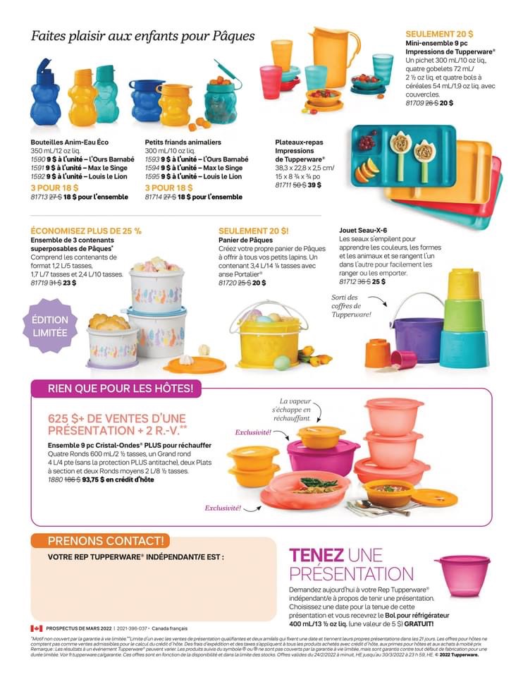 Tupperware de Sylvie | 5963 Rue des Cardinaux, Laval, QC H7L 5N7, Canada | Phone: (514) 622-5470