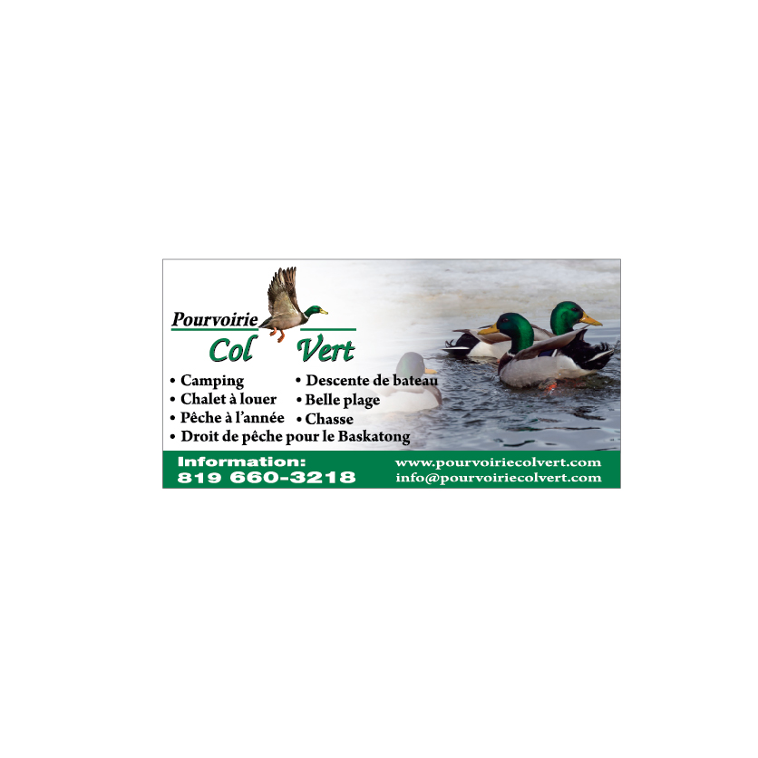 Pourvoirie Colvert | 104 Rue Alexandre Charette, Lac-des-Écorces, QC J0W 1H0, Canada | Phone: (819) 660-3218