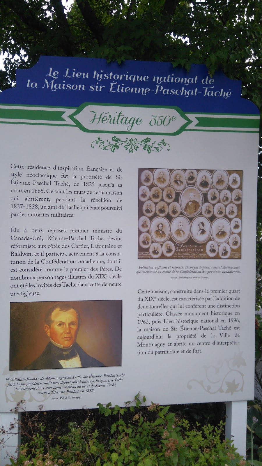 Étienne-Paschal Taché House National Historic Site of Canada | 37 Avenue Ste Marie, Montmagny, QC G5V 2R6, Canada | Phone: (418) 248-3361 ext. 2146
