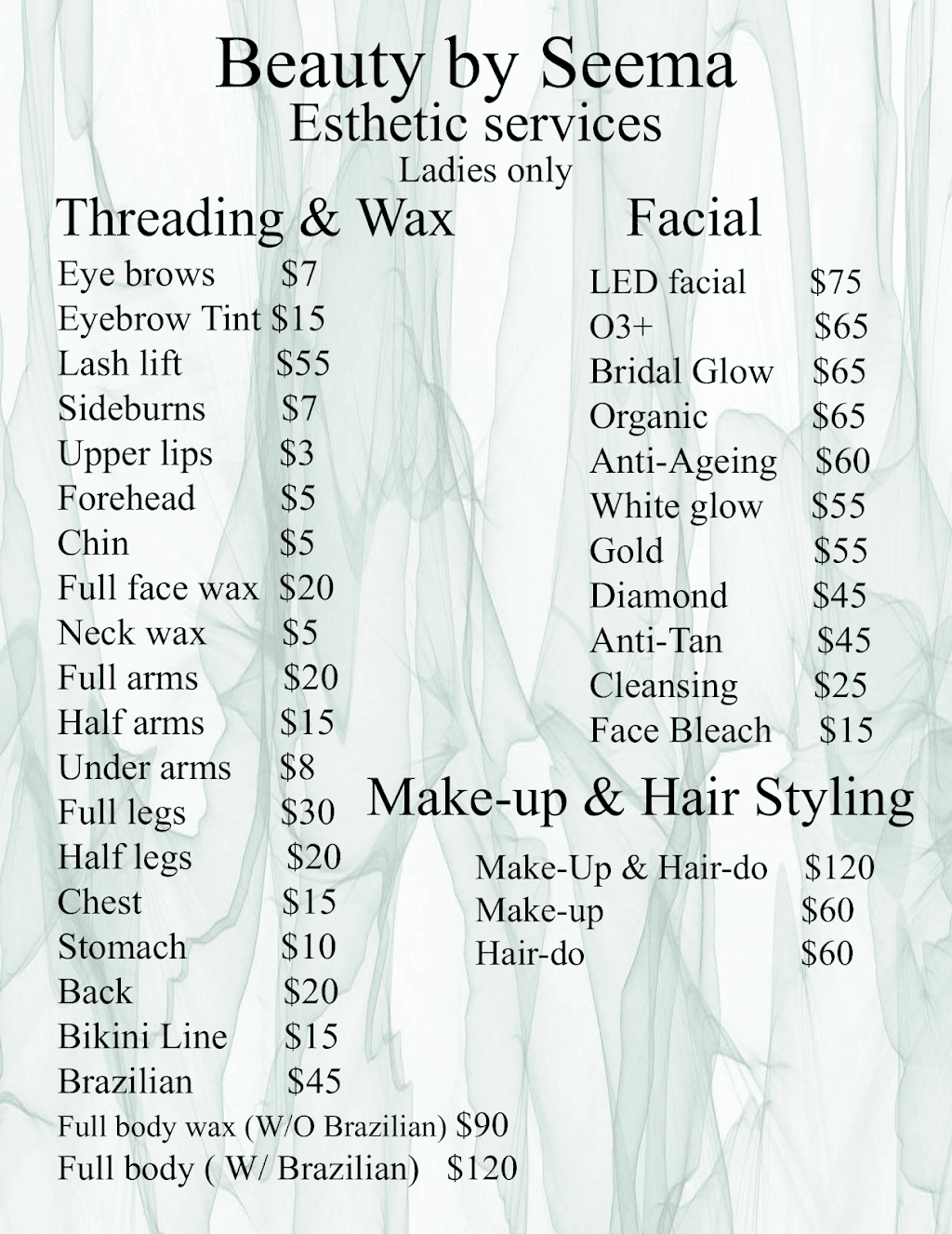 Beauty by Seema (Ladies only) | 160 Martinwood Pl NE, Calgary, AB T3J 3H5, Canada | Phone: (403) 399-5683