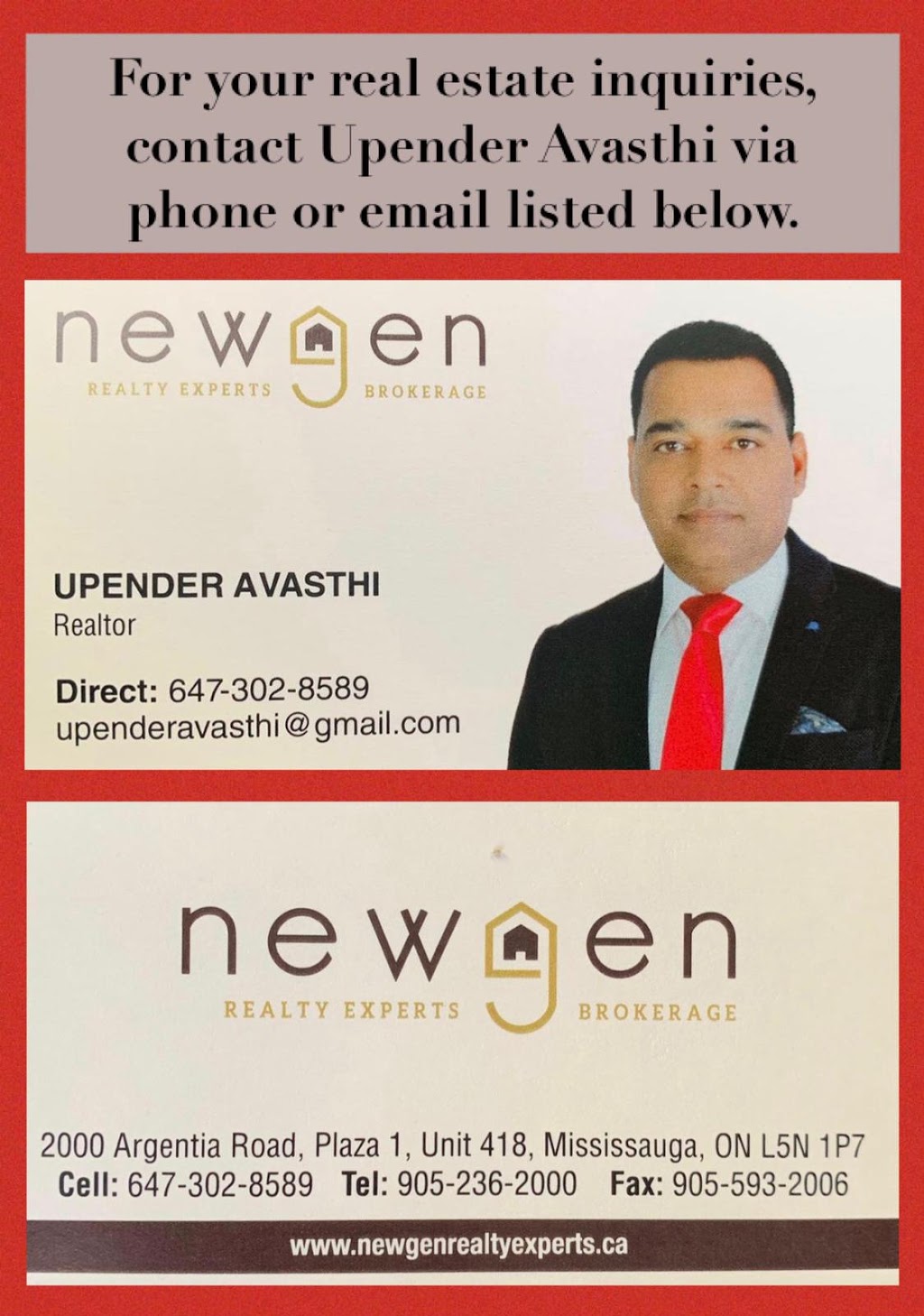 Upender Avasthi Your Home Sold Guaranteed or Ill Buy it | 55 Town House Crescent, Brampton, ON L6W 3C3, Canada | Phone: (647) 302-8589