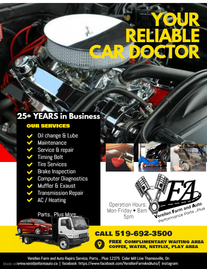Verellen Farm & Auto | 12375 Cider Mill Line, Thamesville, ON N0P 2K0, Canada | Phone: (519) 692-3500