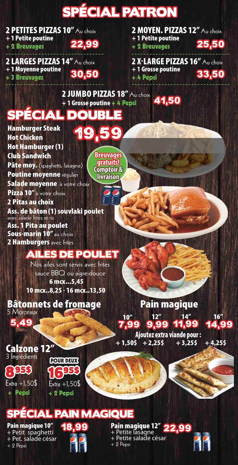 Pizzeria Romana | 41 Rue Alexandre, Salaberry-de-Valleyfield, QC J6S 3J4, Canada | Phone: (450) 373-3737
