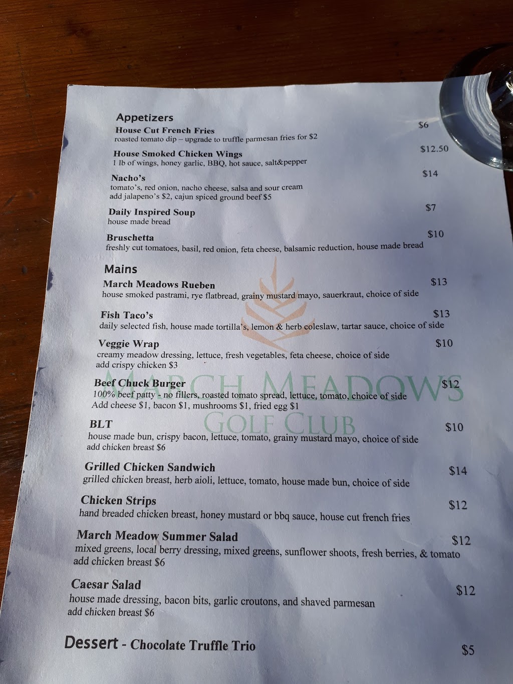 March Meadows Restaurant | 10298 S Shore Rd, Honeymoon Bay, BC V0R 1Y0, Canada | Phone: (250) 749-6609
