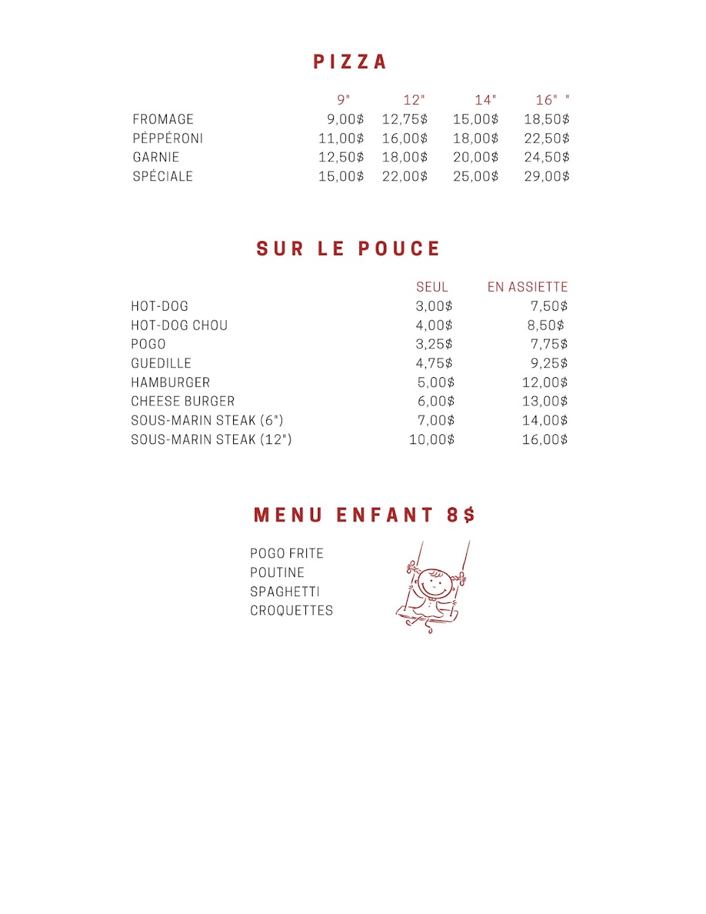 Resto Bar Nathalie | 425 QC-275, Sainte-Marguerite, QC G0S 2X0, Canada | Phone: (418) 504-0660