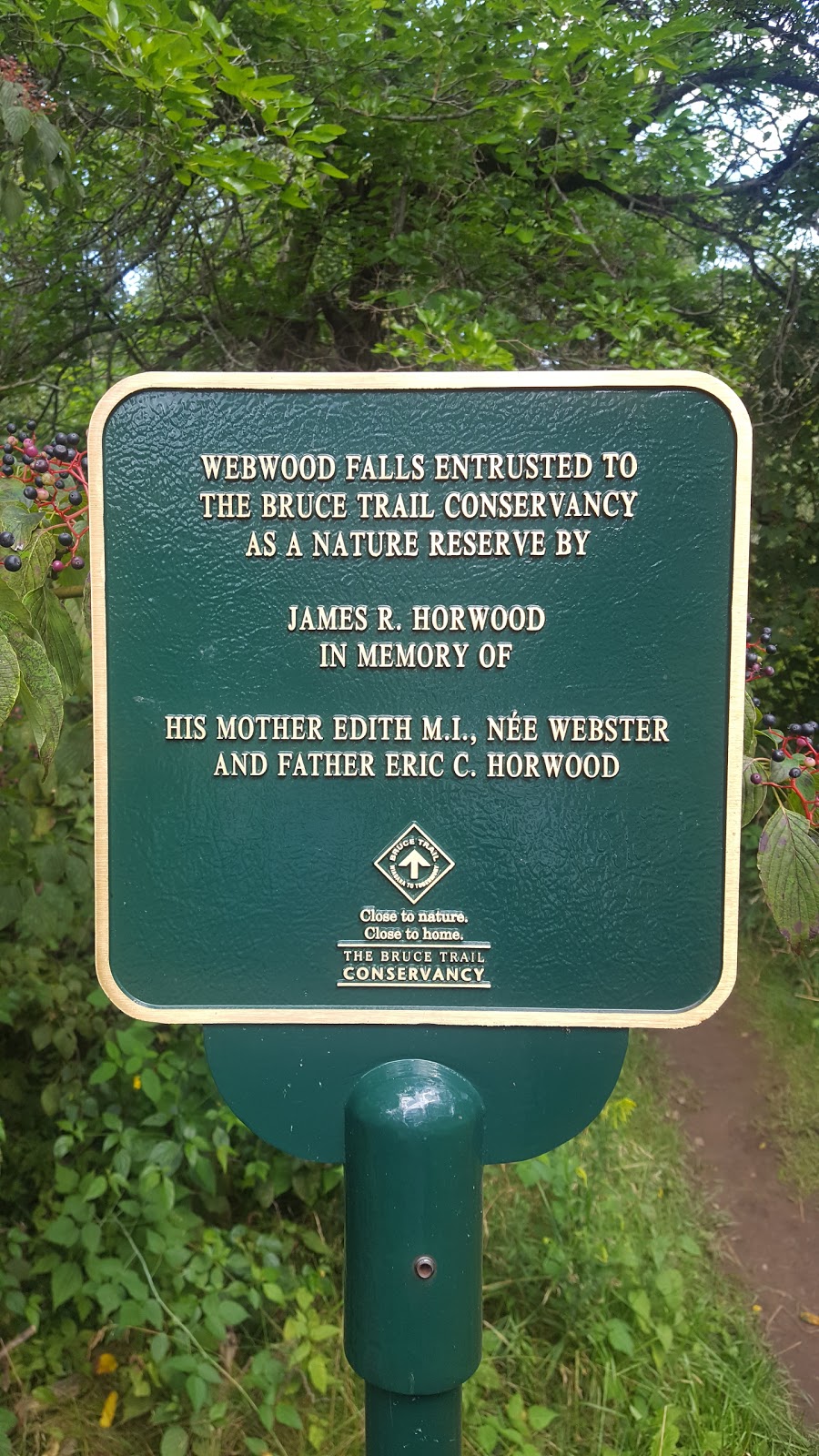 Webwood Falls Nature Reserve | Sideroad 25, Kimberley, ON N0C 1G0, Canada | Phone: (877) 733-4739