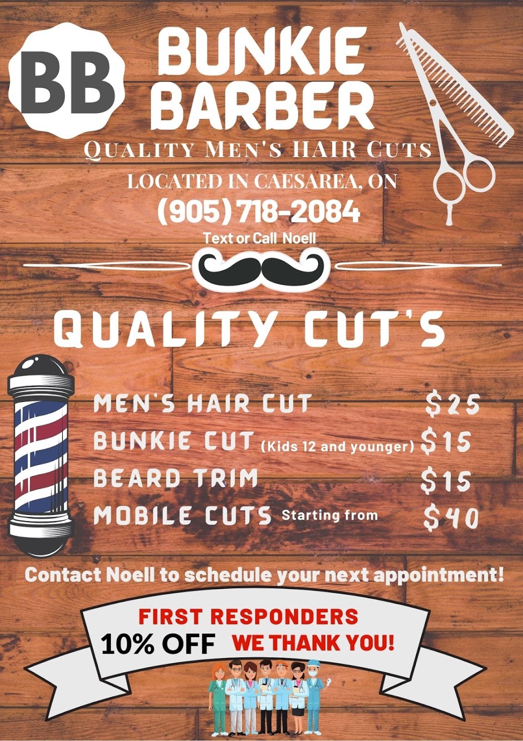 Bunkie Barber | 85 Williams Point Rd, Port Perry, ON L0B 1E0, Canada | Phone: (905) 718-2084