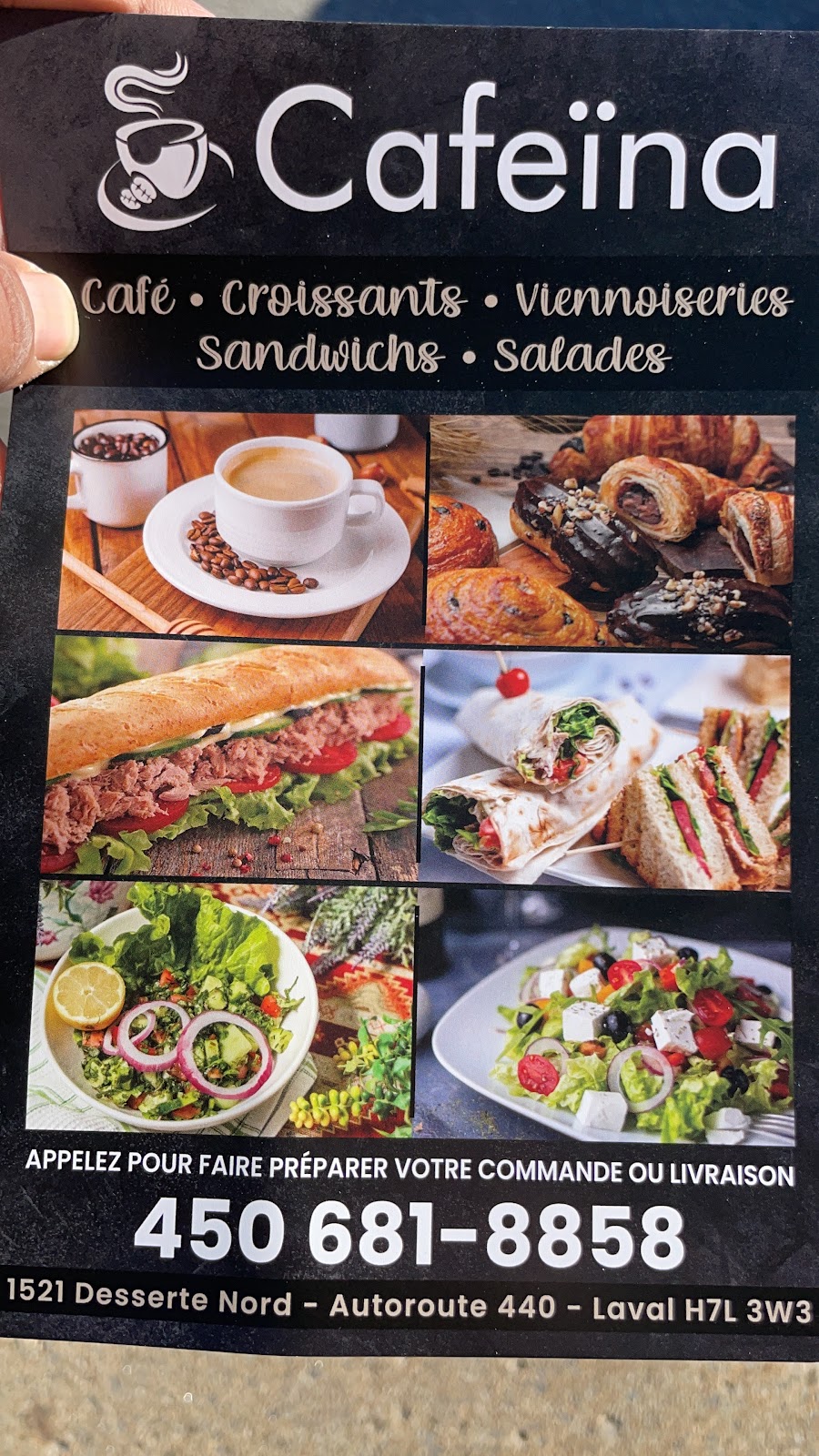 Cafeïna | 1521 Autoroute 440 Ouest, Laval, QC H7L 3W3, Canada | Phone: (450) 681-8858