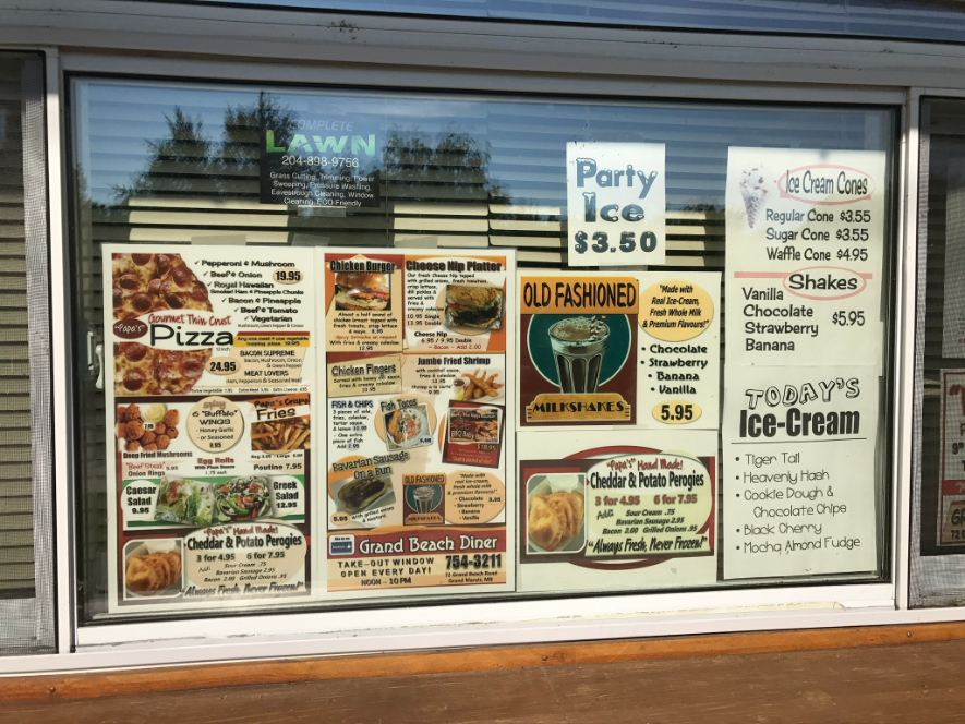Grand Beach Diner | 72 Grand Beach Rd, Grand Marais, MB R0E 0T0, Canada | Phone: (204) 754-3211