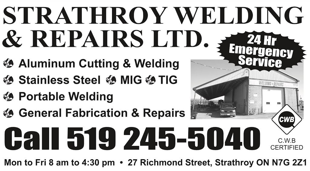 Strathroy Welding & Repairs Ltd. | 27 Richmond St, Strathroy, ON N7G 2Z1, Canada | Phone: (519) 245-5040