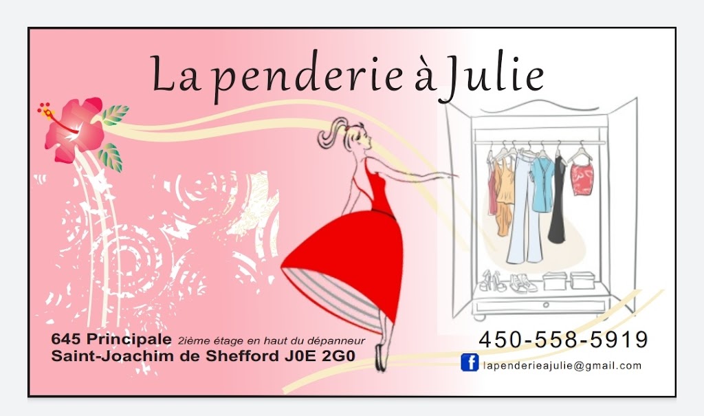 La penderie à Julie | #645, Saint-Joachim-de-Shefford, QC J0E 2G0, Canada | Phone: (450) 558-5919
