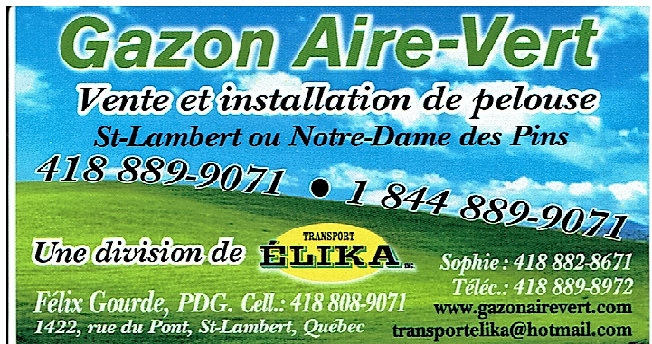 Aire-Vert | 1422 Rue du Pont, Saint-Lambert-de-Lauzon, QC G0S 2W0, Canada | Phone: (418) 889-9071