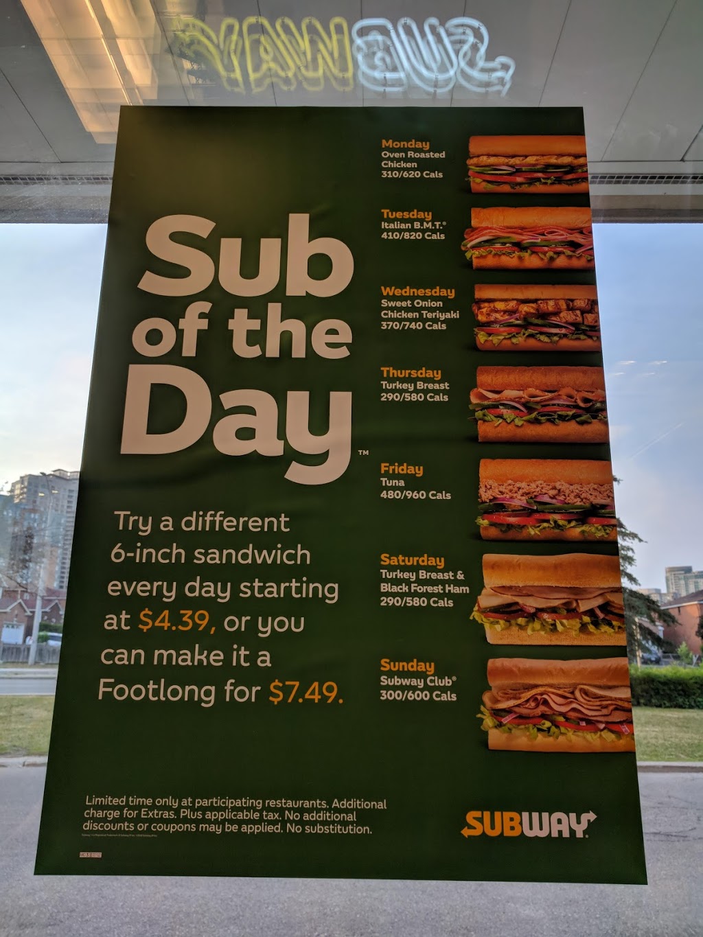 Subway | 325 Central Pkwy W #50, Mississauga, ON L5B 3Y6, Canada | Phone: (905) 306-0015