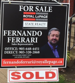 Fernando Ferrari Royal Le Page State | real estate agency | 1122 Wilson St W suite 101, Ancaster, ON L9G 3K9, Canada | 9053202868 OR +1 905-320-2868