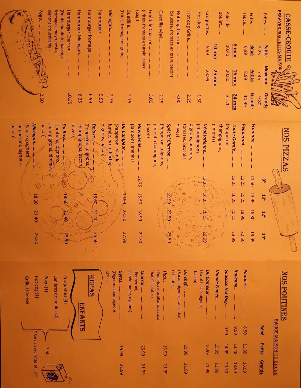 Cantine Le Charron | 4939 Bd Allard, Saint-Nicéphore, QC J2A 2S4, Canada | Phone: (819) 300-0820