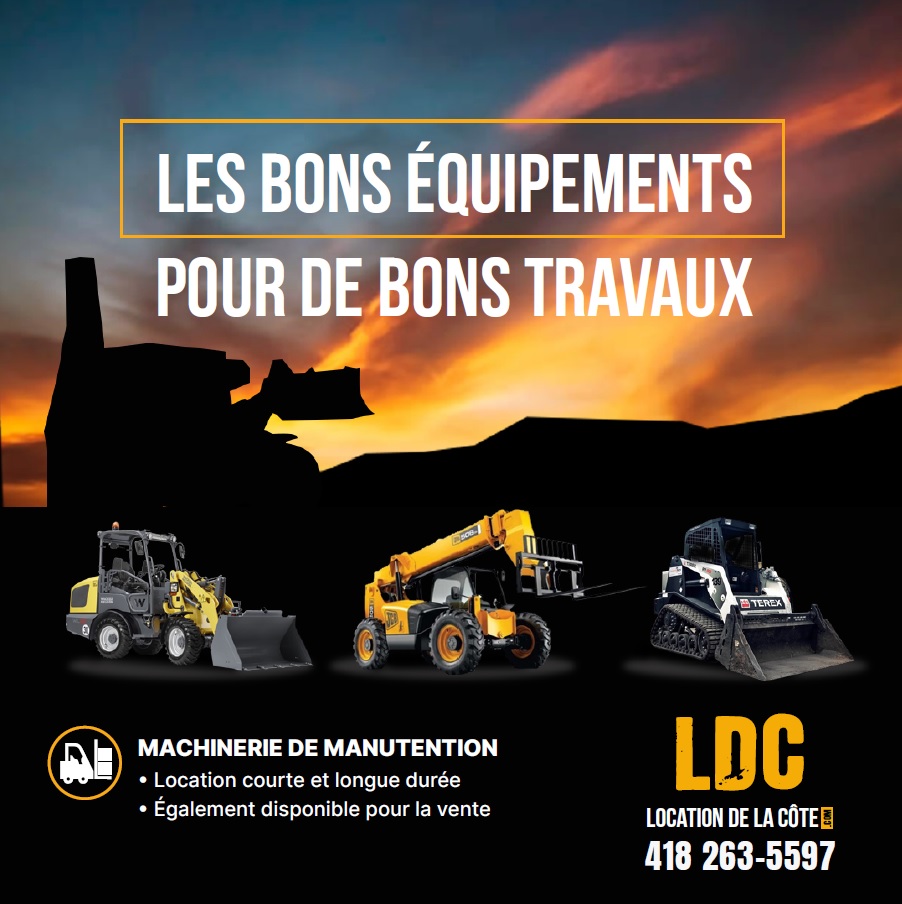 Location de la Côte - Équipements de Chantier | 10711 Bd Sainte-Anne, Sainte-Anne-de-Beaupré, QC G0A 3C0, Canada | Phone: (418) 263-5597