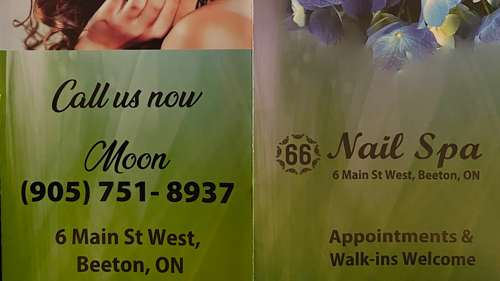 66 Nails & Spa | 6 Main St W, Beeton, ON L0G 1A0, Canada | Phone: (905) 751-8937