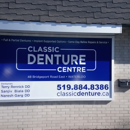 CLASSIC DENTURE CENTRE (TERRY RENNICK DENTURE CLINIC) | health | 48 Bridgeport Rd E, Waterloo, ON N2J 2J6, Canada | 5198848386 OR +1 519-884-8386