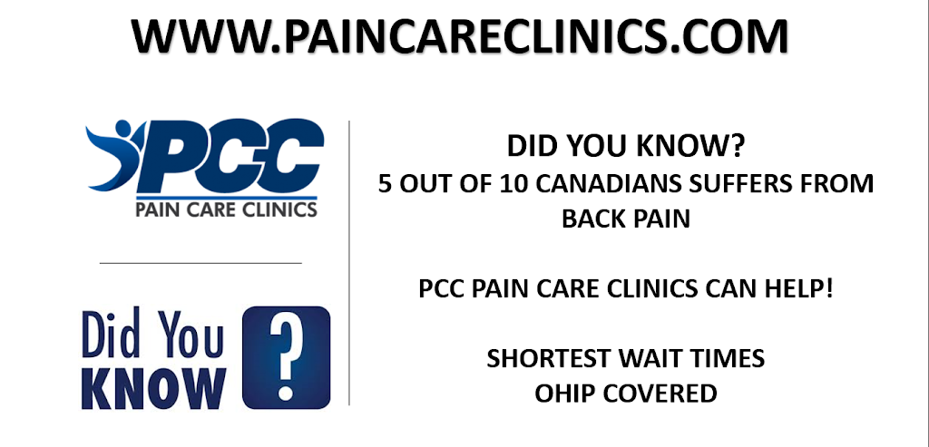 PCC Pain Care Clinics Orangeville | 33 Broadway Unit 1, Orangeville, ON L9W 1J7, Canada | Phone: (226) 780-7246