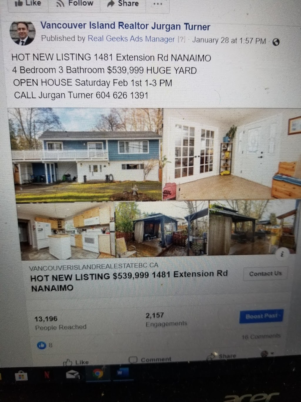 Vancouver Island Realtor Jurgan Turner Royal Lepage Nanaimo Real | Box 1300, 410A 1st Ave, Ladysmith, BC V9G 1A9, Canada | Phone: (604) 626-1391