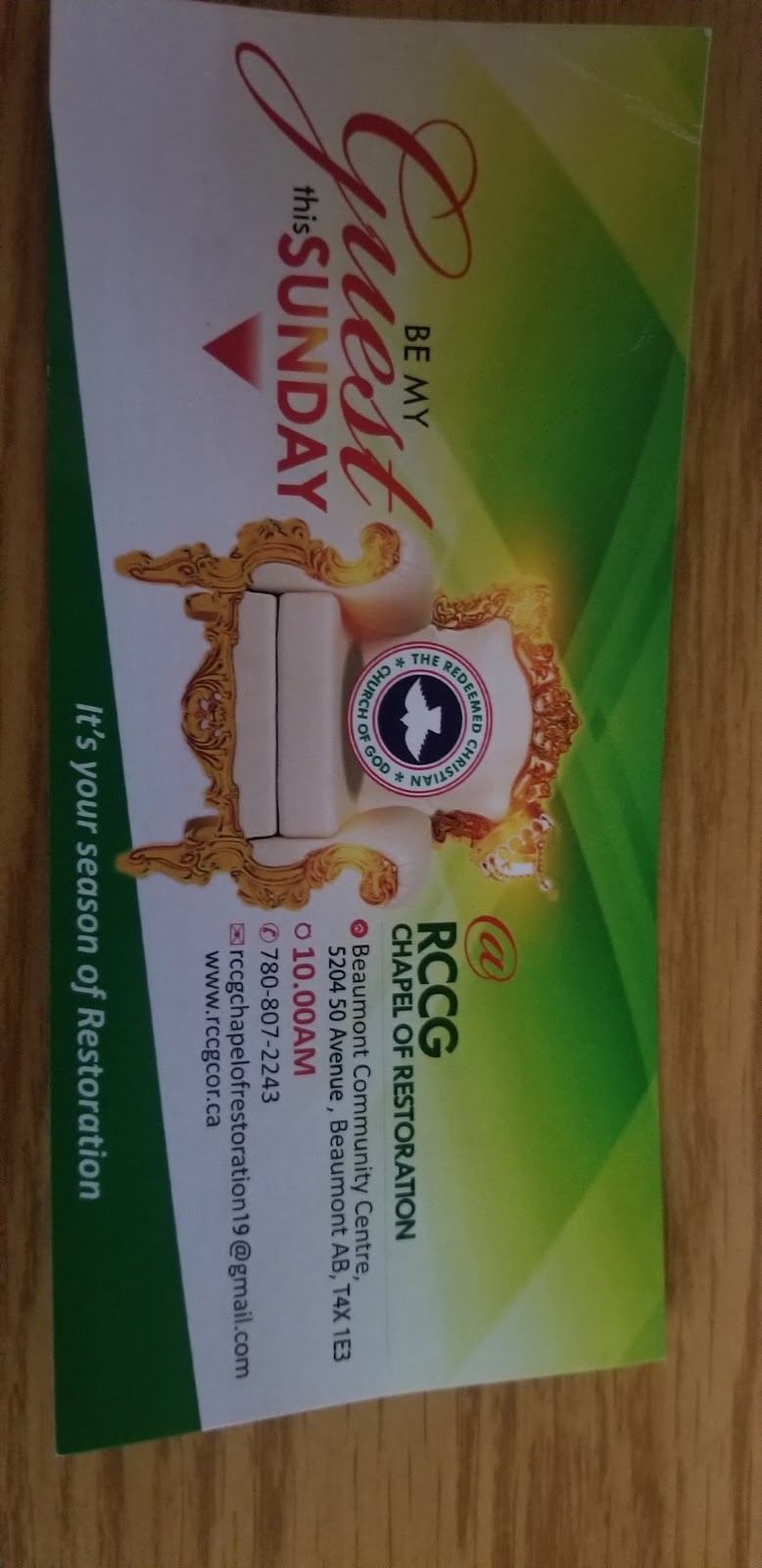 RCCG CHAPEL OF RESTORATION | 5204 50 Ave, Beaumont, AB T4X 1E3, Canada | Phone: (780) 807-2243
