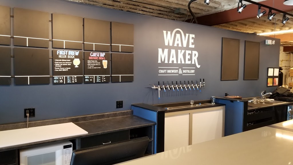 Wave Maker Craft Brewery & Distillery | restaurant | 639 Laurel St, Cambridge, ON N3H 3Z1, Canada | 5196532332 OR +1 519-653-2332
