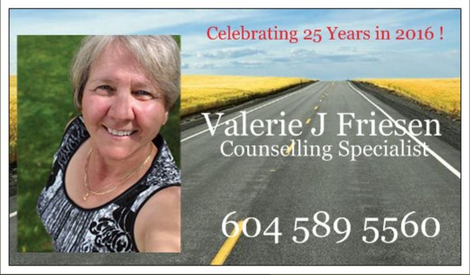 Valerie J. Friesen Counselling | 9133 160a St, Surrey, BC V4N 3E4, Canada | Phone: (604) 589-5560