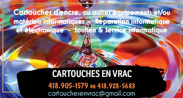 Cartouches en Vrac | 287 Av. Kernan, Donnacona, QC G3M 2P8, Canada | Phone: (418) 905-1579