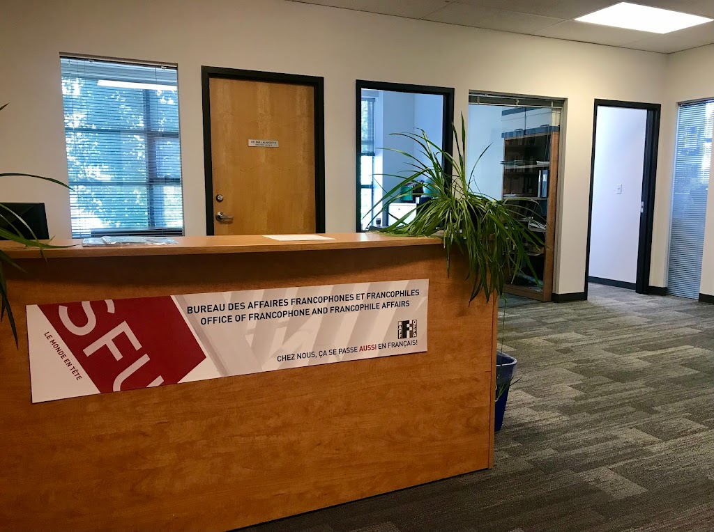 Bureau des affaires francophones et francophiles (BAFF) | The Cornerstone Bldg, 8960 University High St bur. 198, Burnaby, BC V5A 4Y6, Canada | Phone: (778) 782-6927