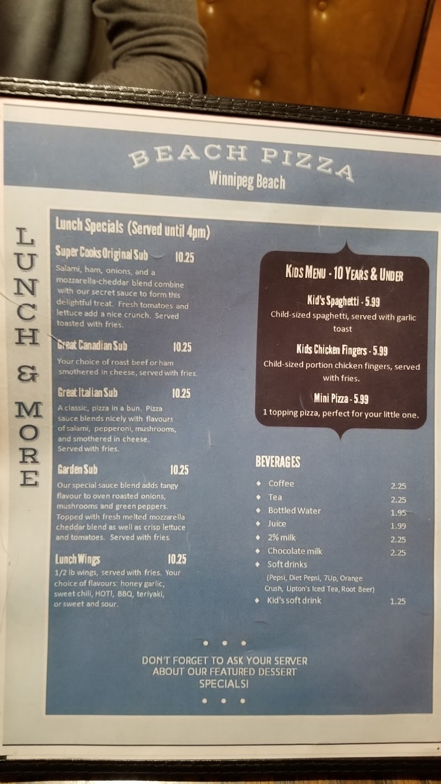 Pizza Place Winnipeg Beach | 49 Stitt St, Winnipeg Beach, MB R0C 3G0, Canada | Phone: (204) 389-3673